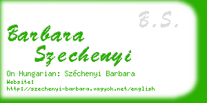 barbara szechenyi business card